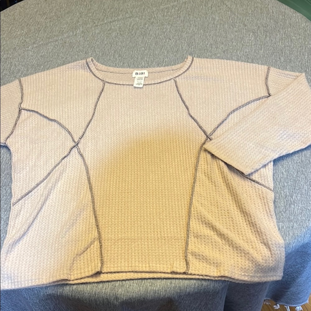 BiBi Waffle Knit Long Sleeve Top
